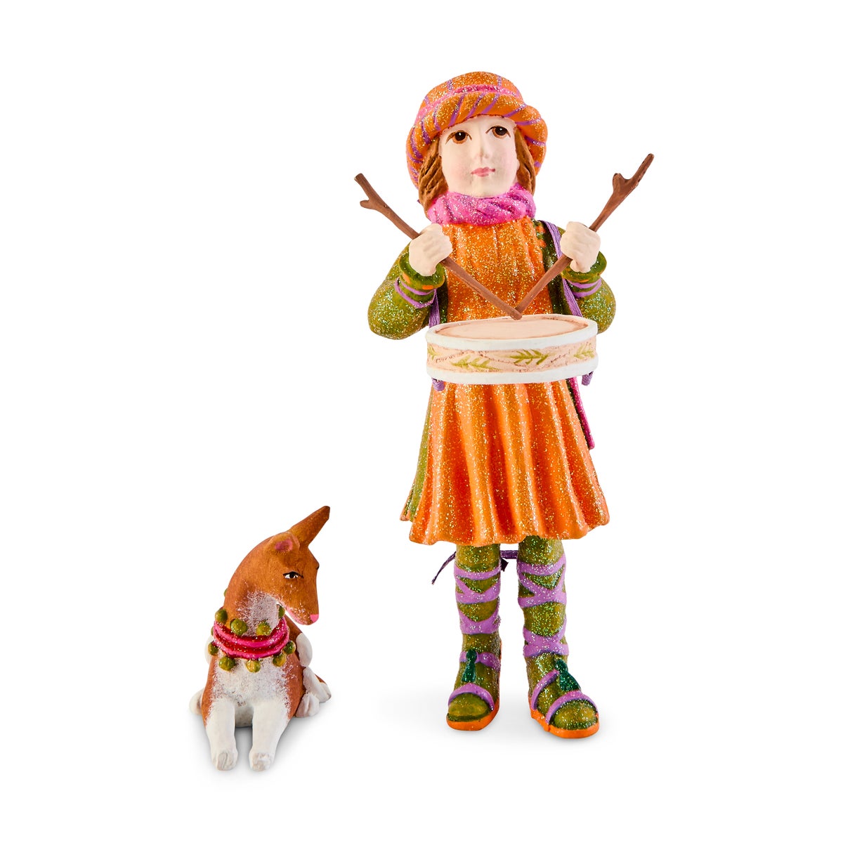Patience Brewster Nativity Little Drummer Boy & Dog Figures - Image 6