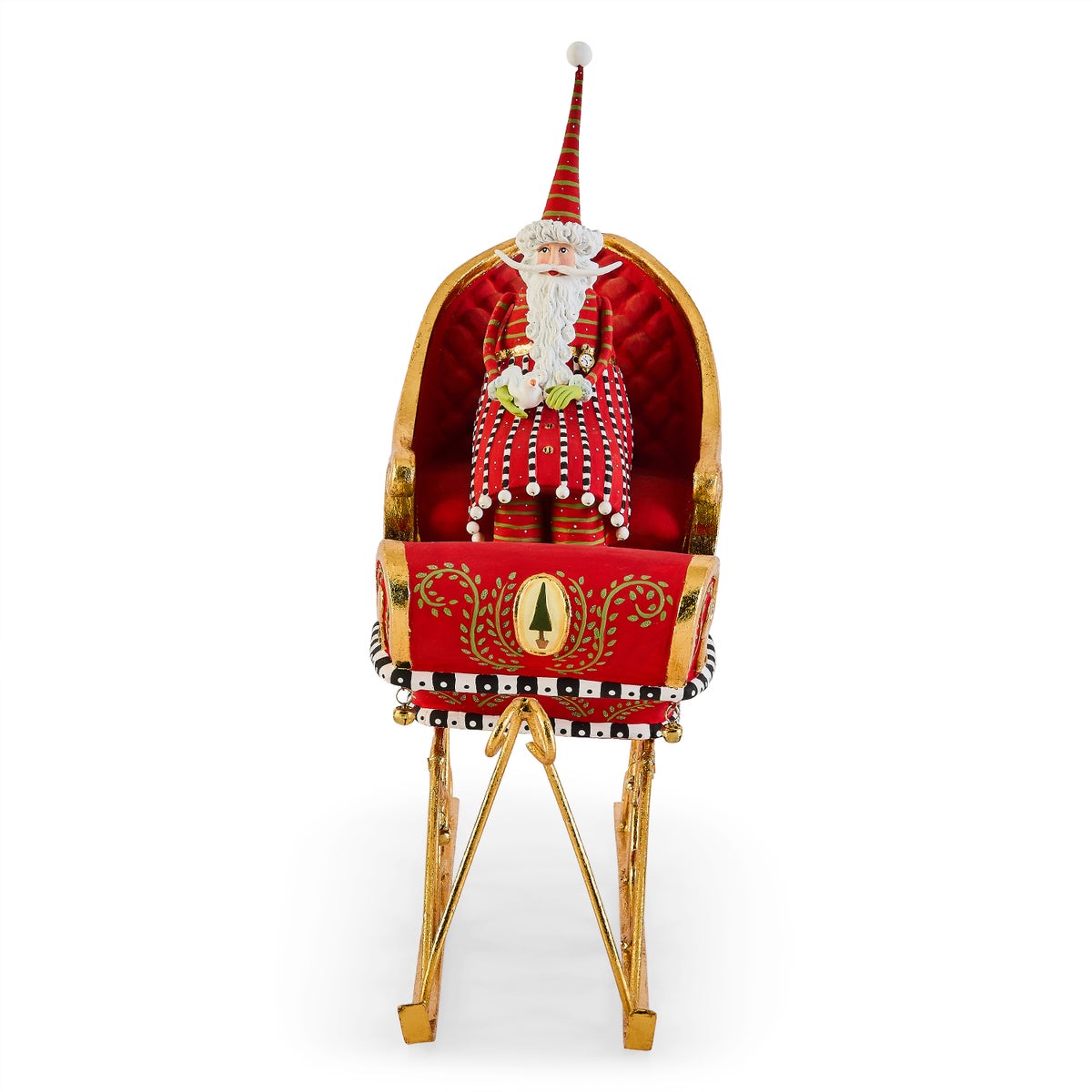 Patience Brewster Dash Away Sitting Santa & Sleigh Figure Set - Image 7