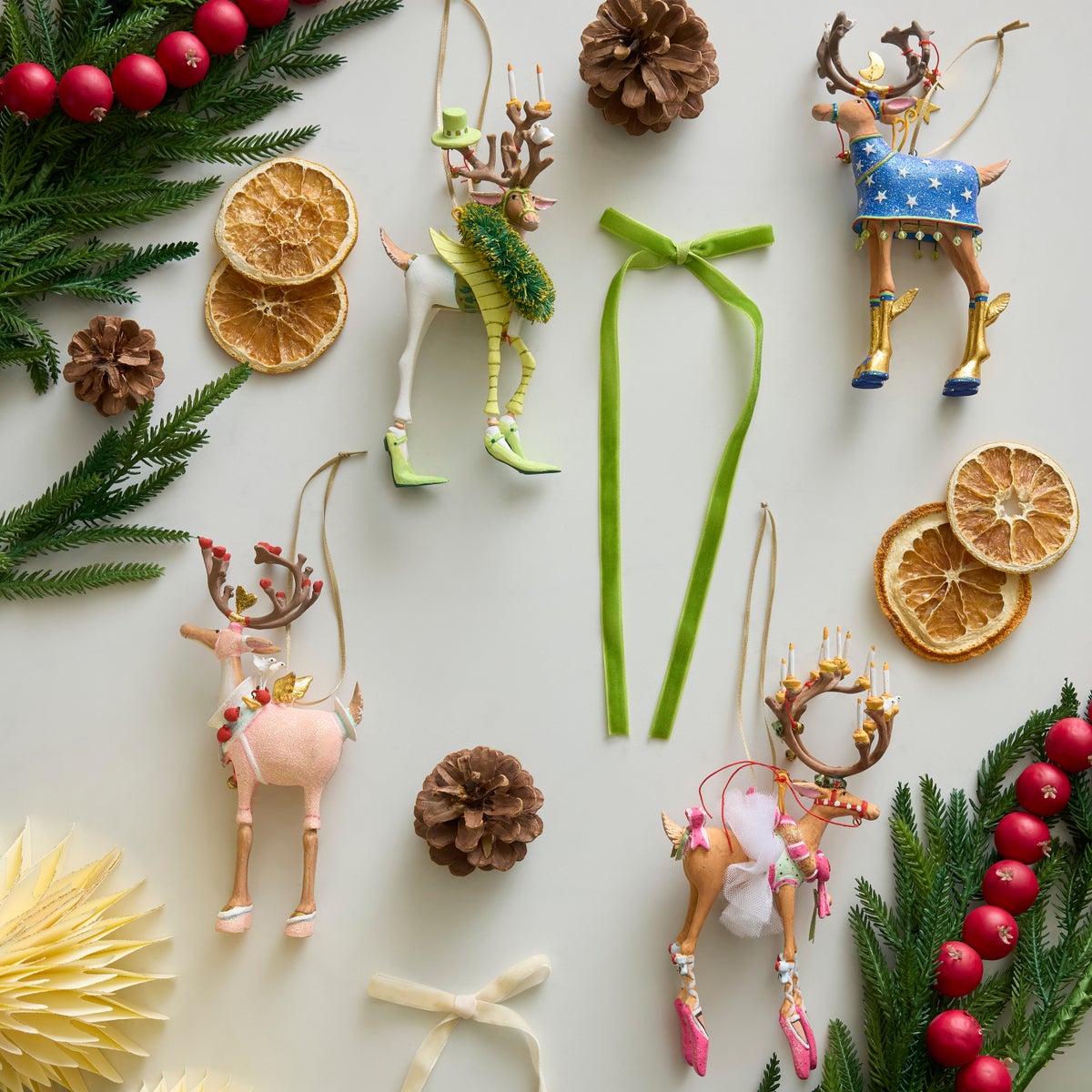 Patience Brewster Dash Away Reindeer Ornament Set-B - Image 2