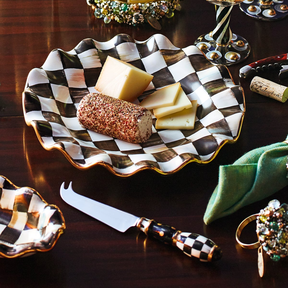 Courtly Check Ceramic Fluted Dessert Plate - Image 6