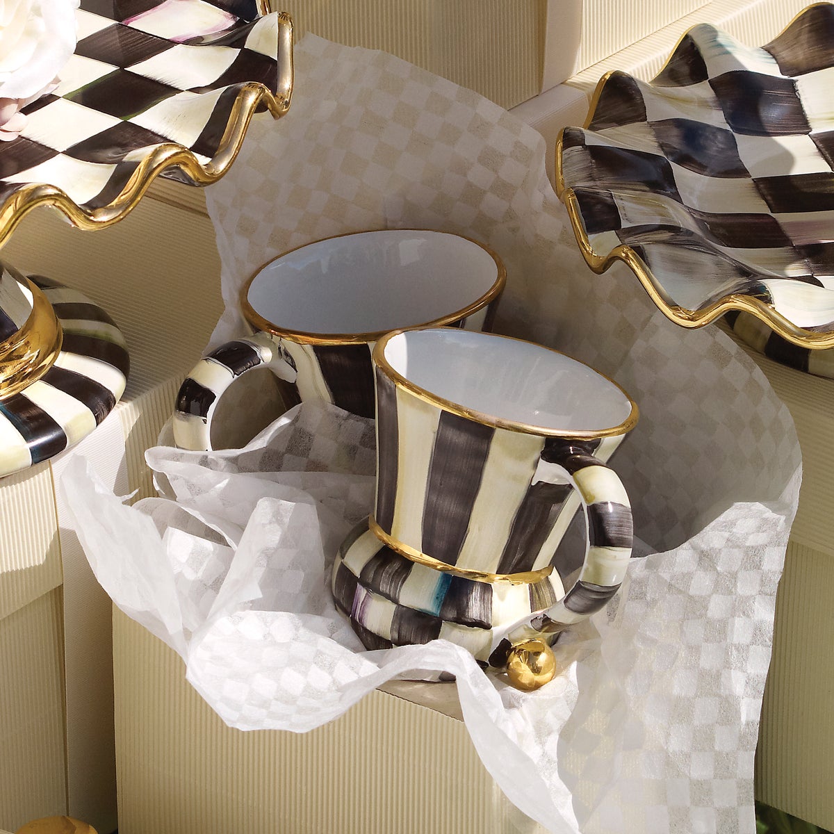 Courtly Check Ceramic Mug - Image 4