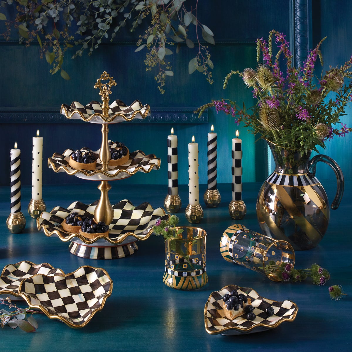 Courtly Check Ceramic Three Tier Sweet Stand - Image 5