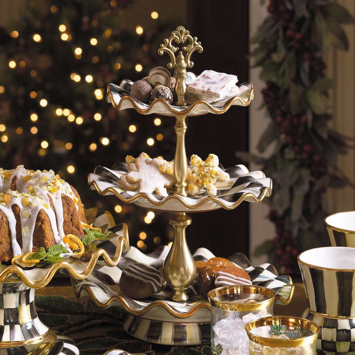 Courtly Check Ceramic Three Tier Sweet Stand - Image 7