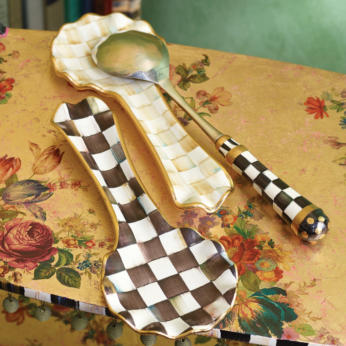Courtly Check Ceramic Spoon Rest - Image 8