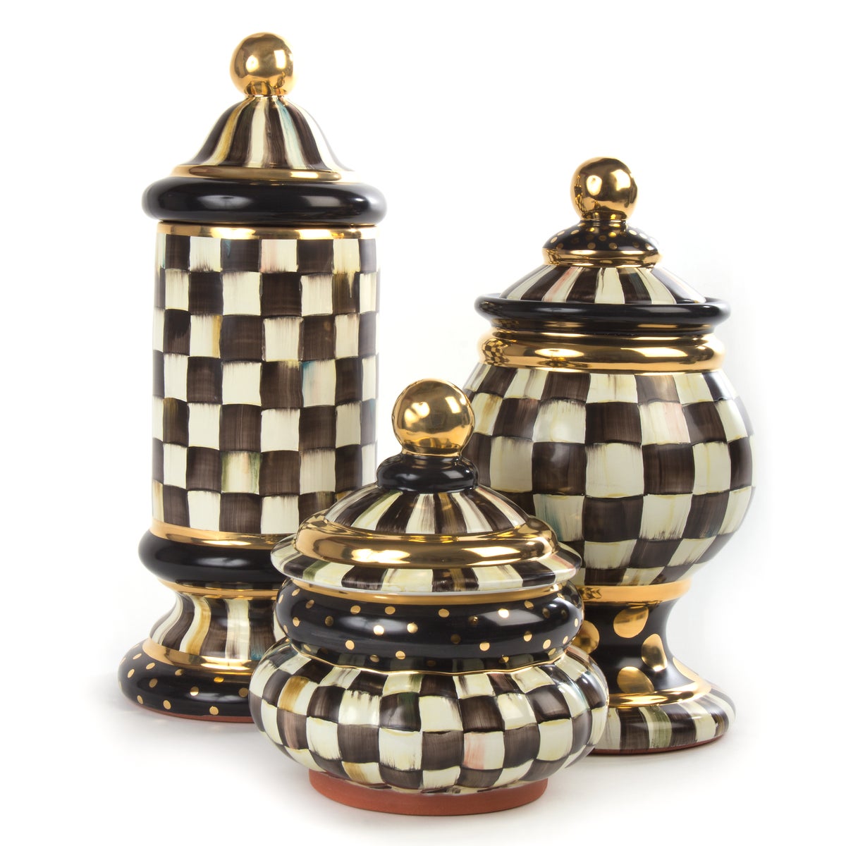 Courtly Check Ceramic Globe Canister - Image 5