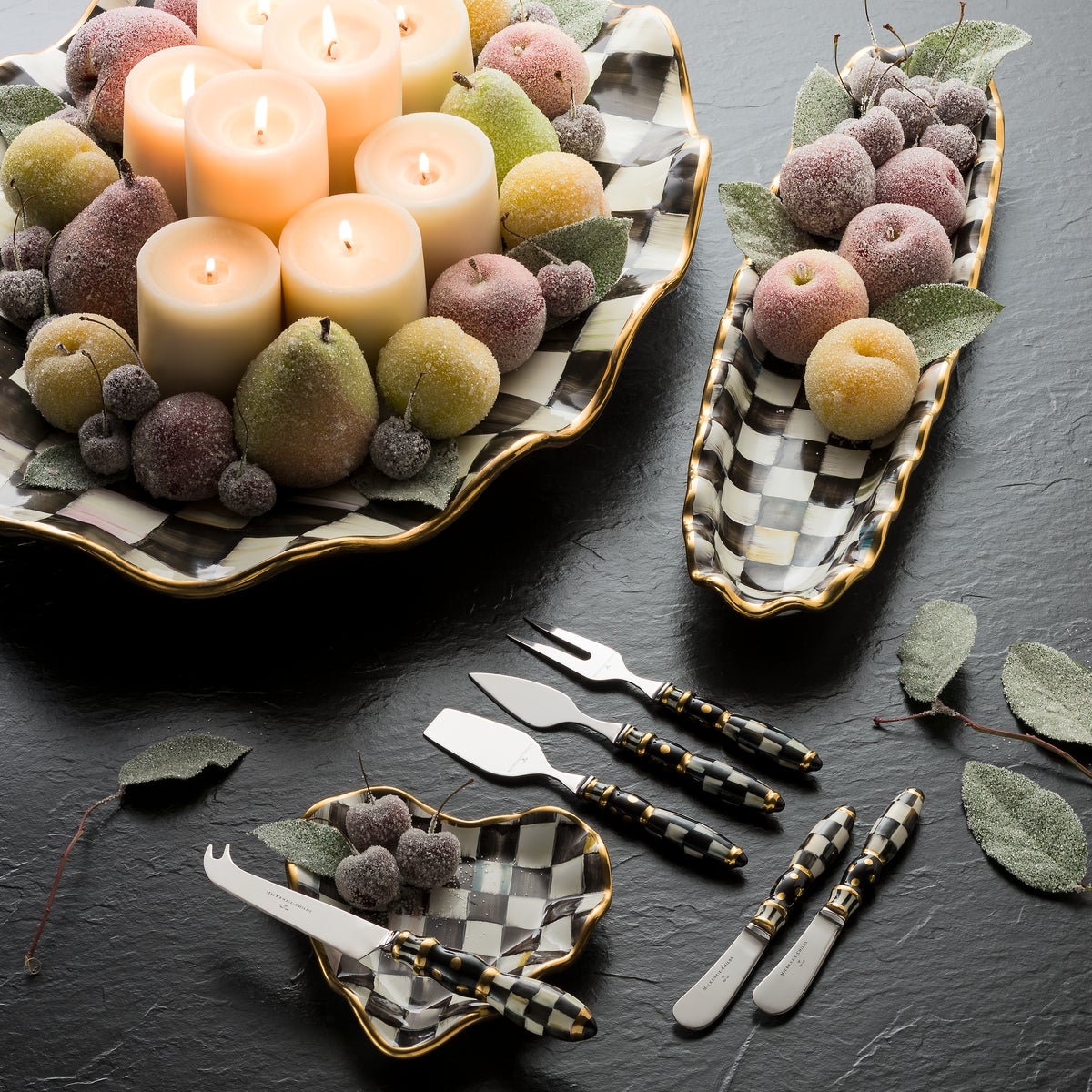 Courtly Check Ceramic Large Serving Platter - Image 2