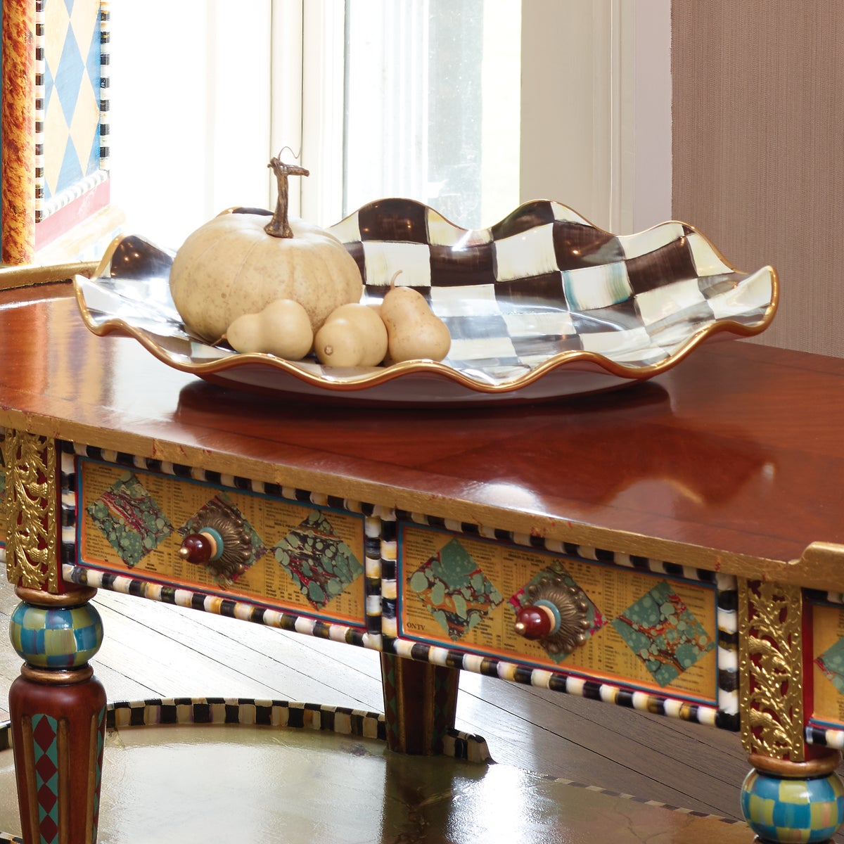 Courtly Check Ceramic Large Serving Platter - Image 6