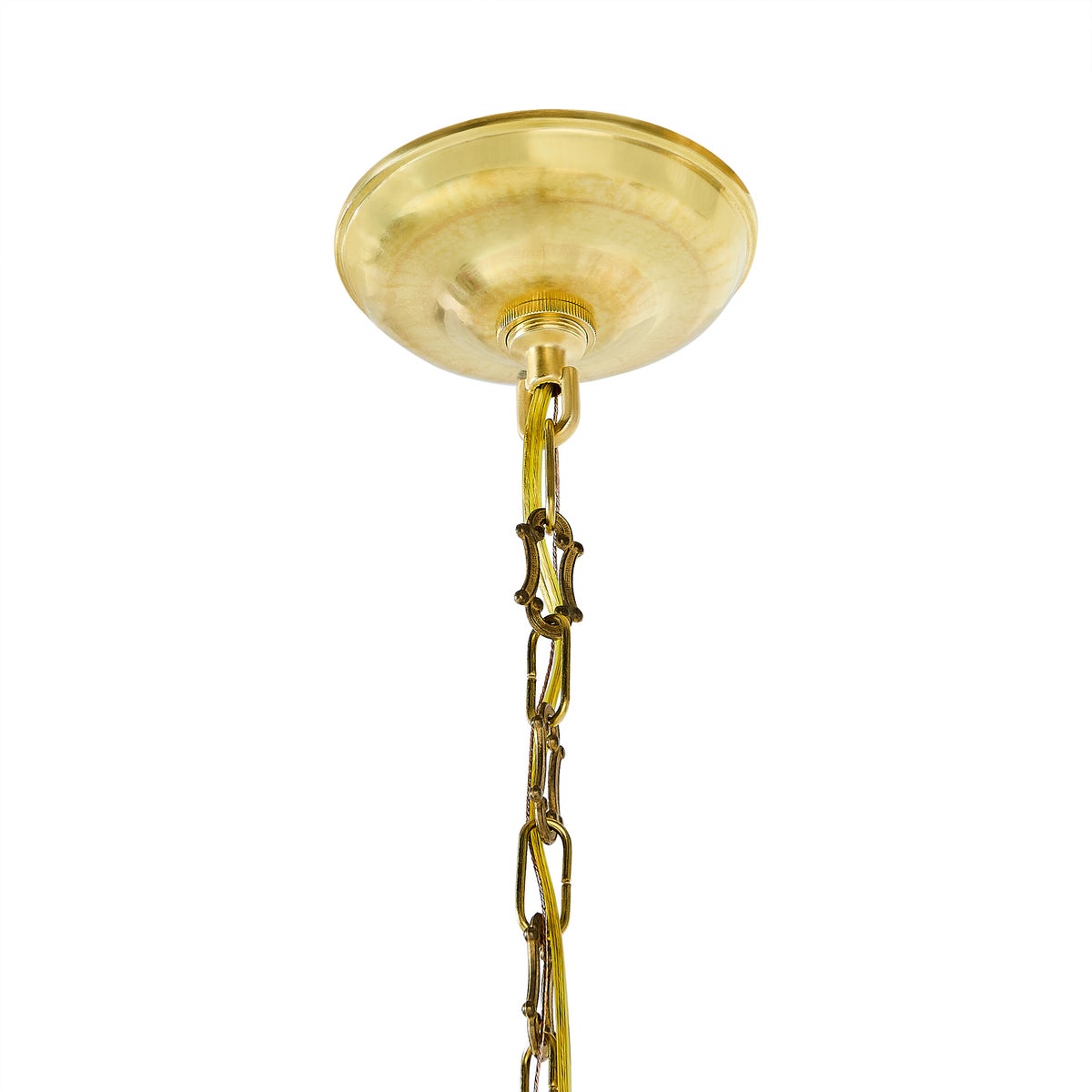 Mocha Check Flared Ceramic Pendant Lamp - Image 3
