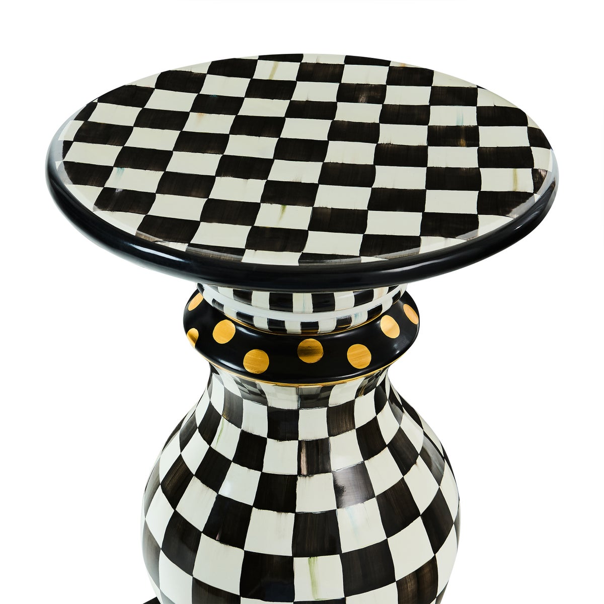 Courtly Check Ceramic Pedestal Table Base - Image 3