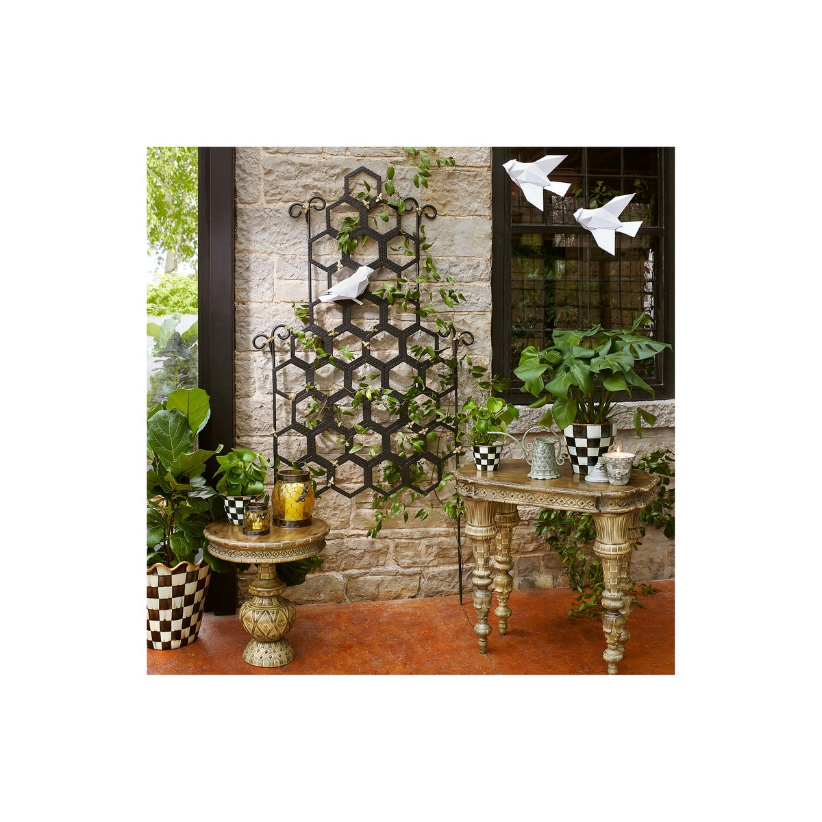Courtly Check Ceramic Jumbo Garden Pot - Image 5