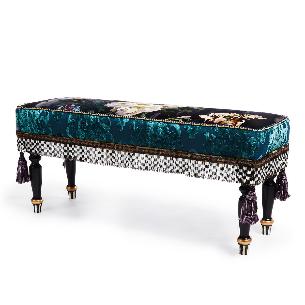 Moonlight Garden Floral Scuttlebutt Bench - Image 4