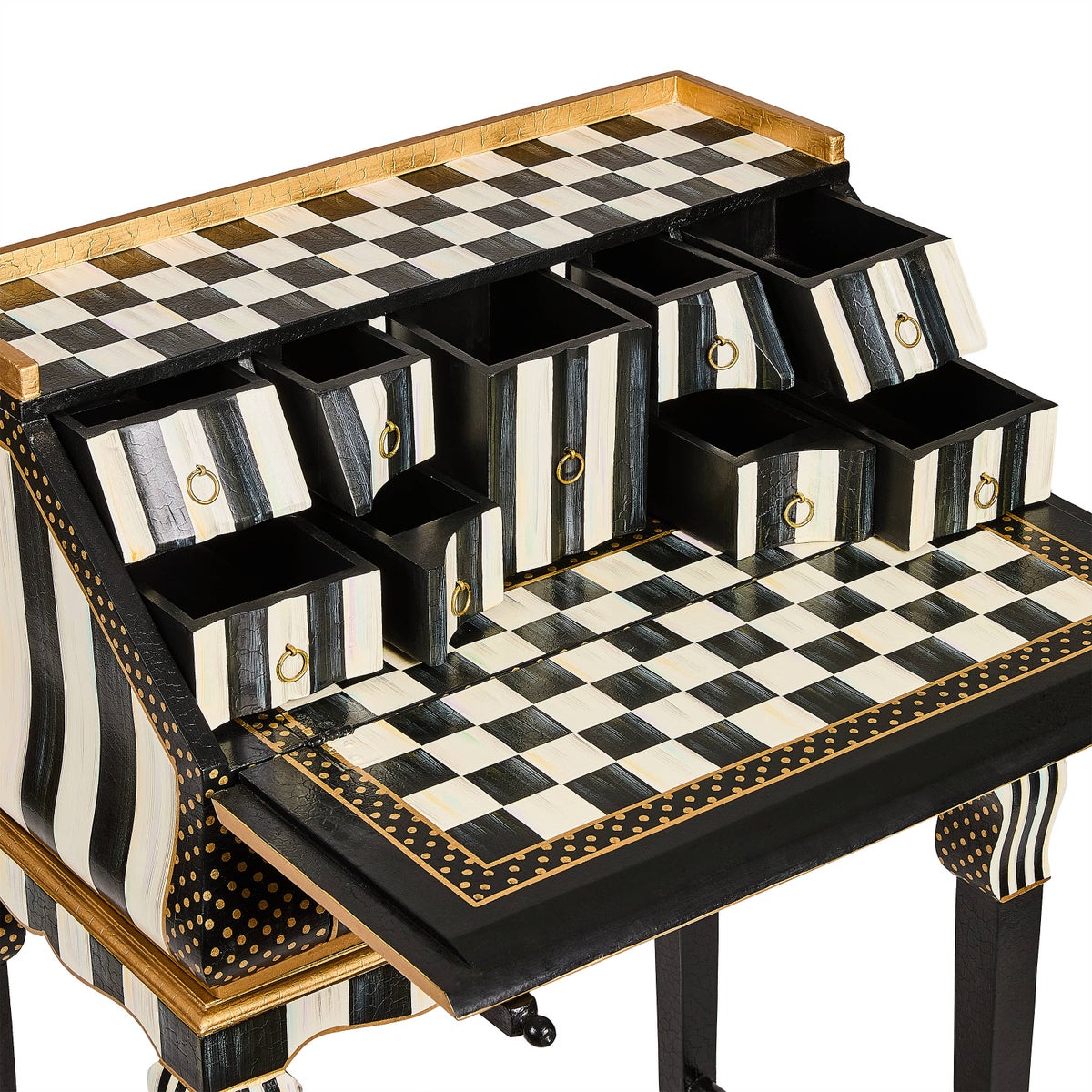 Courtly Check & Stripe Writing Desk - Image 7