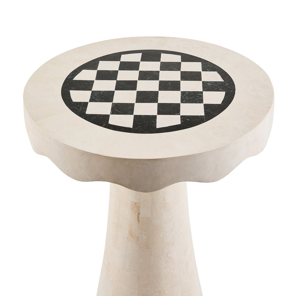 Courtly Check Scalloped Accent Table - Image 5