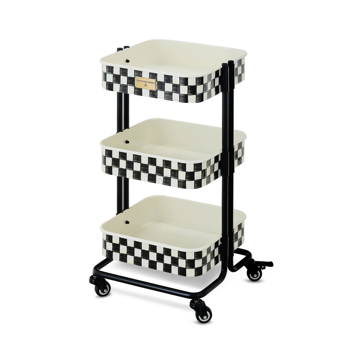 Courtly Check 3-Tier Compact Kitchen Cart - Image 2