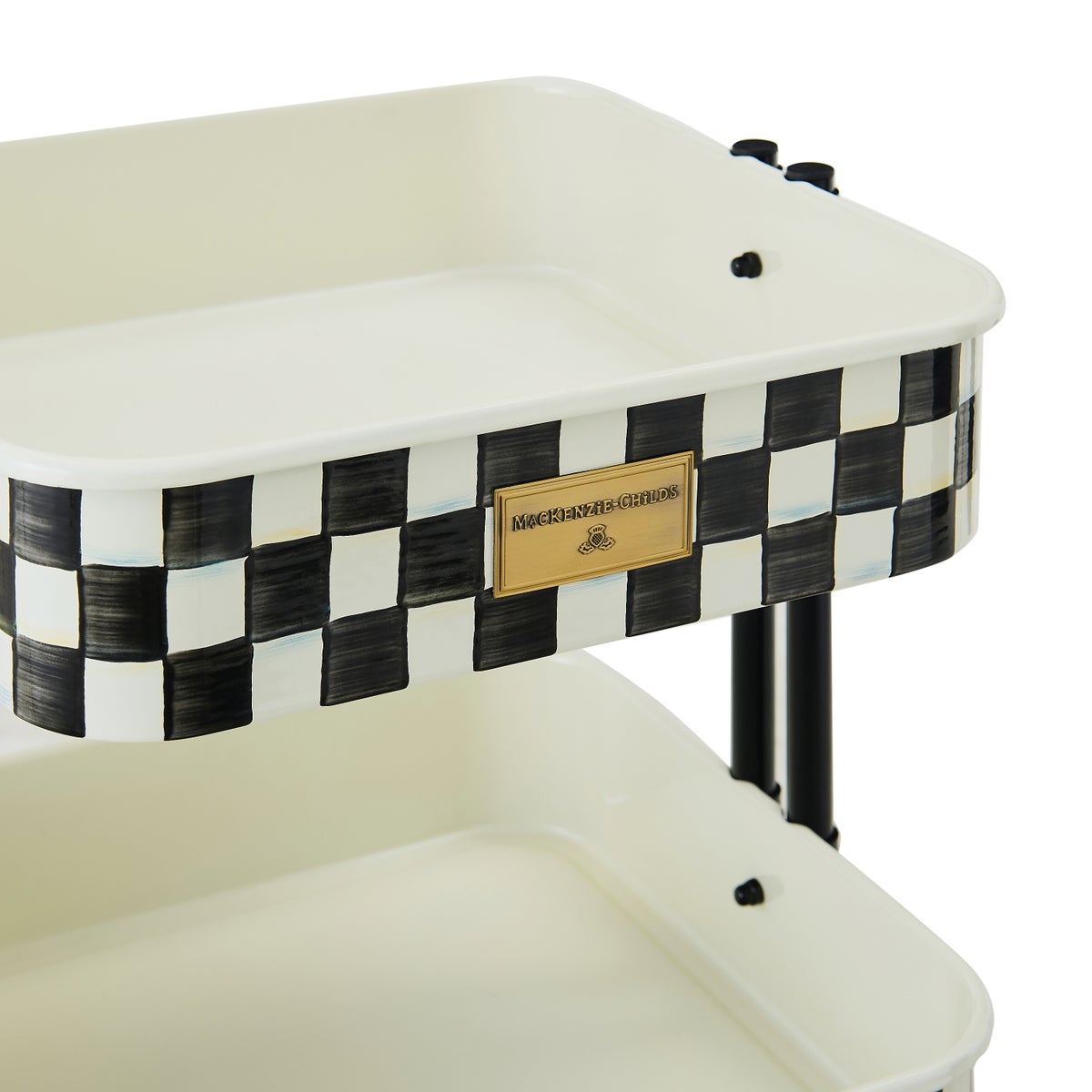 Courtly Check 3-Tier Compact Kitchen Cart - Image 4