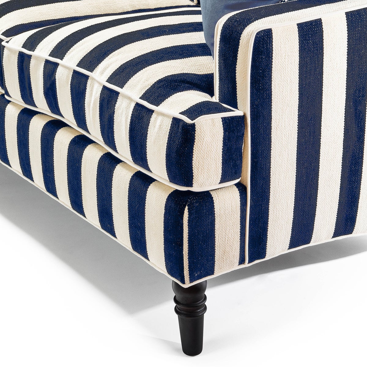 Marquee Navy Stripe 2-Piece Right Arm Chaise Sectional - Image 4