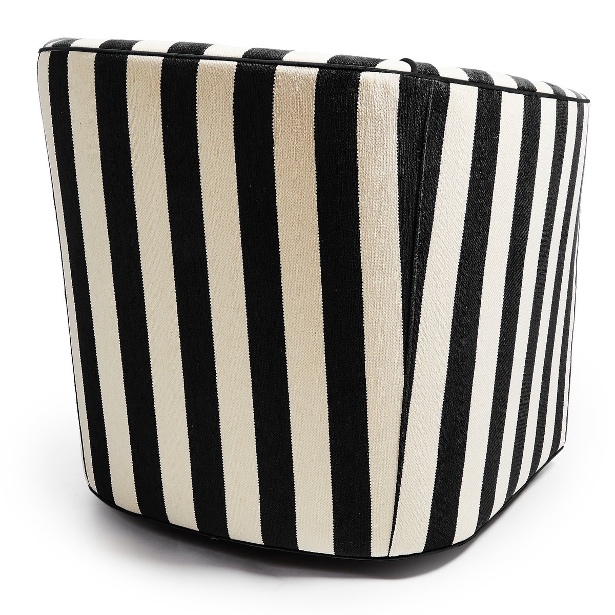 Marquee Black Stripe Chenille Swivel Chair - Image 4