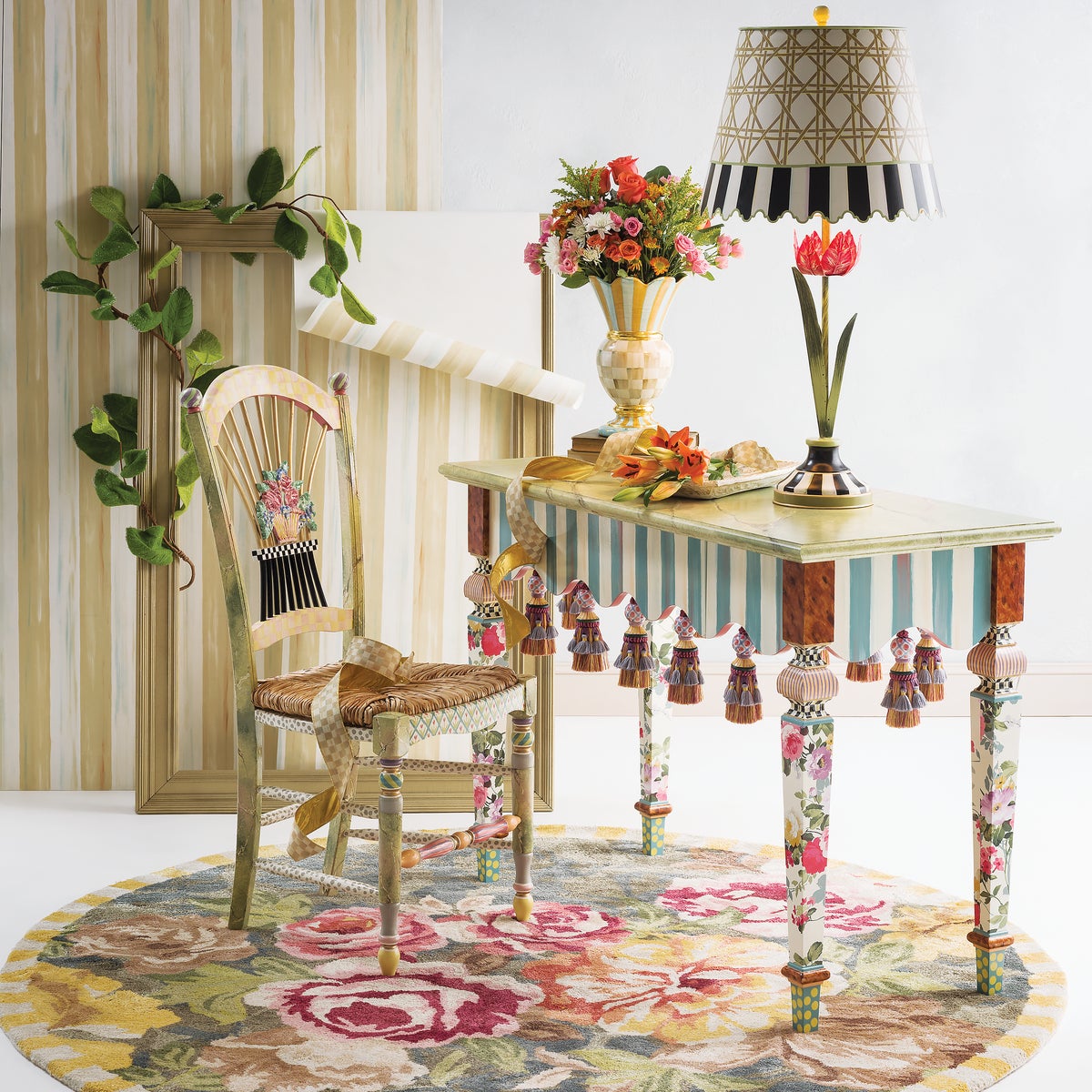 Light Flower Basket Side Chair - Image 2