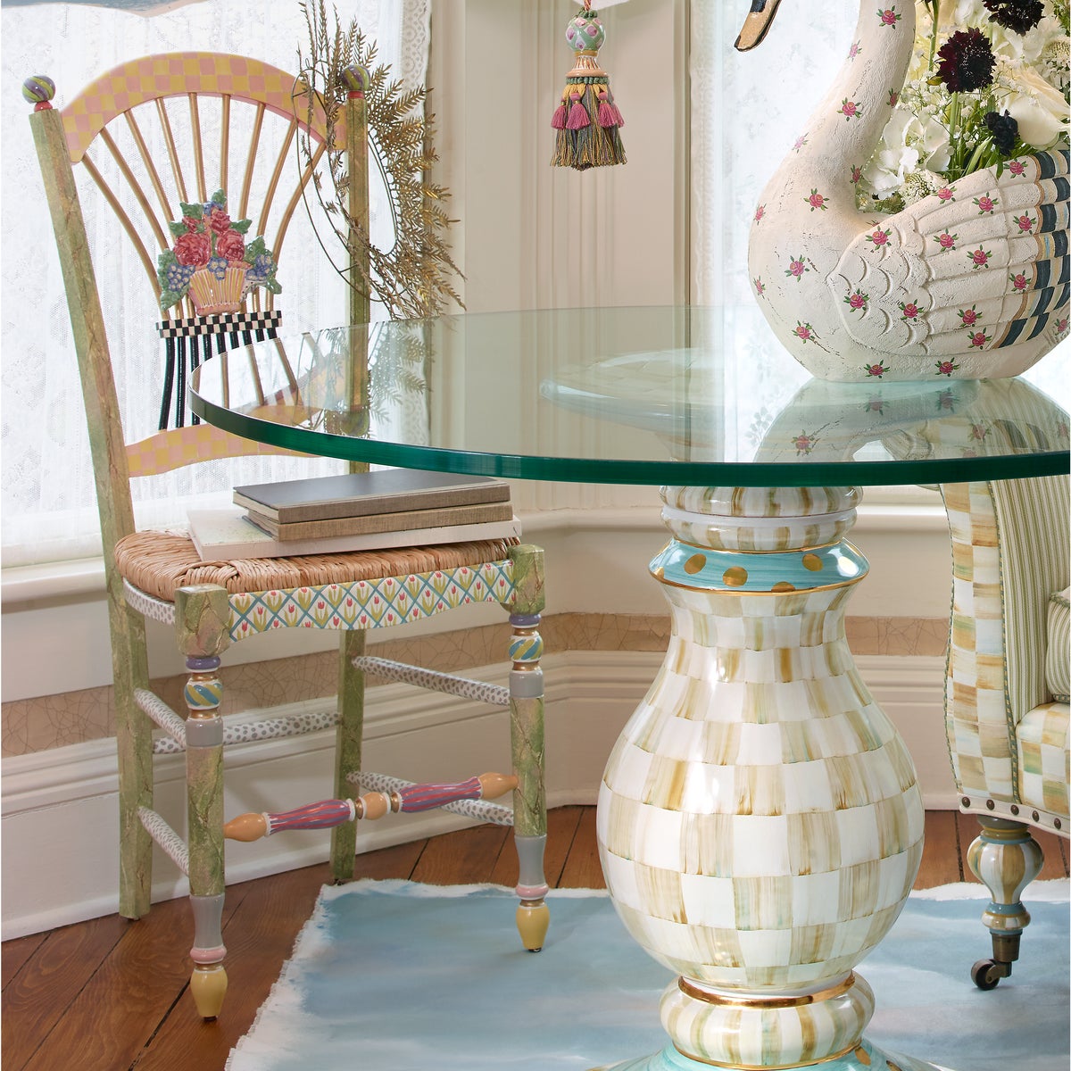 Light Flower Basket Side Chair - Image 6