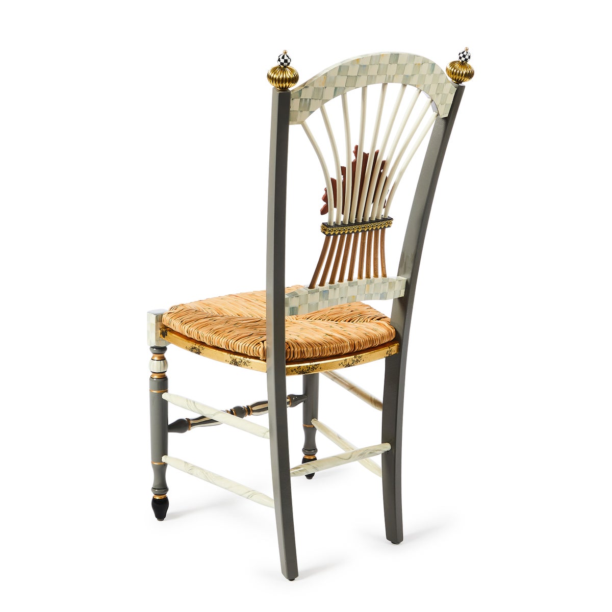 Sterling Check Flower Basket Side Chair - Image 4