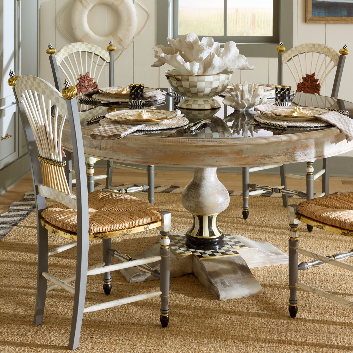 Sterling Check Flower Basket Side Chair - Image 8