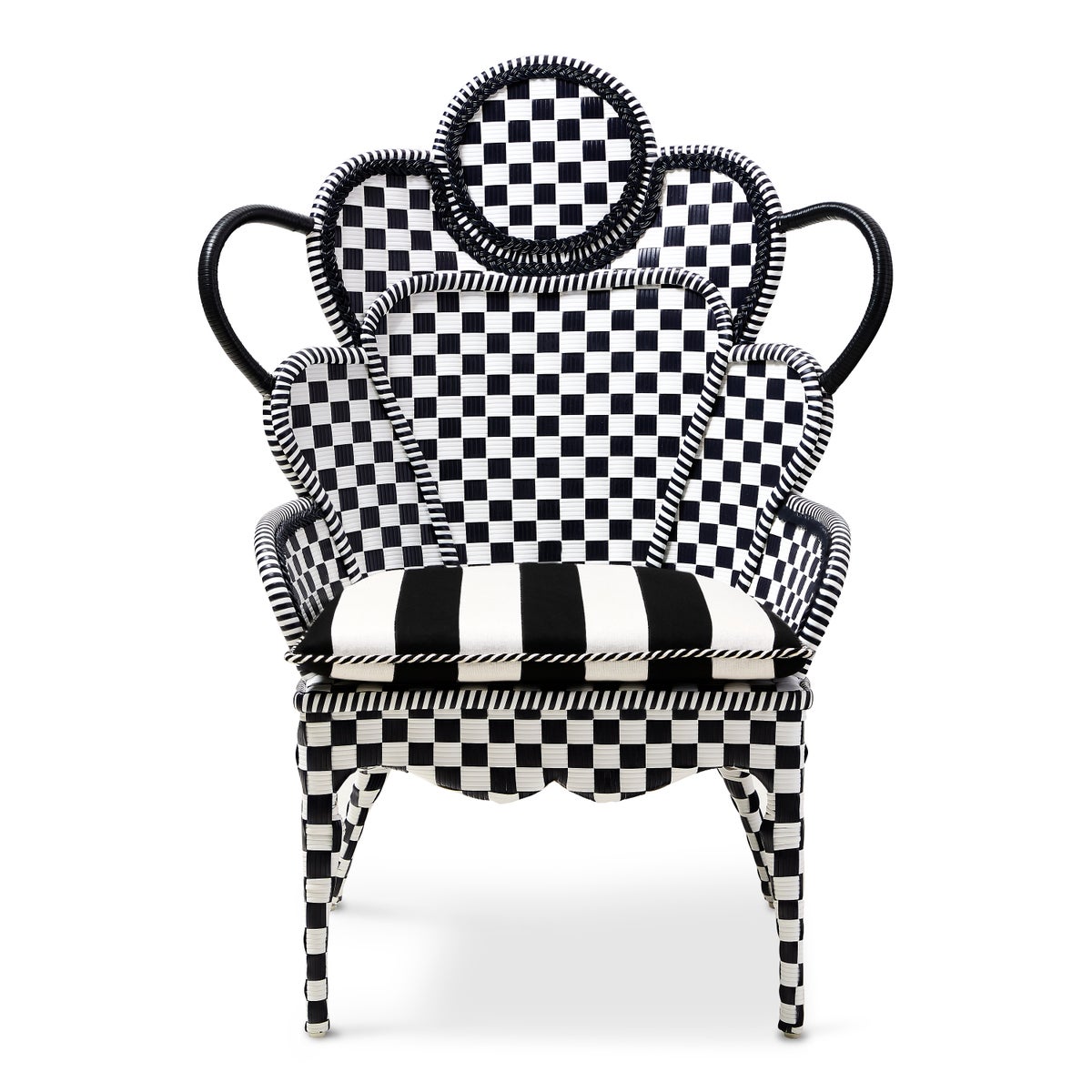 Gambit Check Outdoor Wing Chair