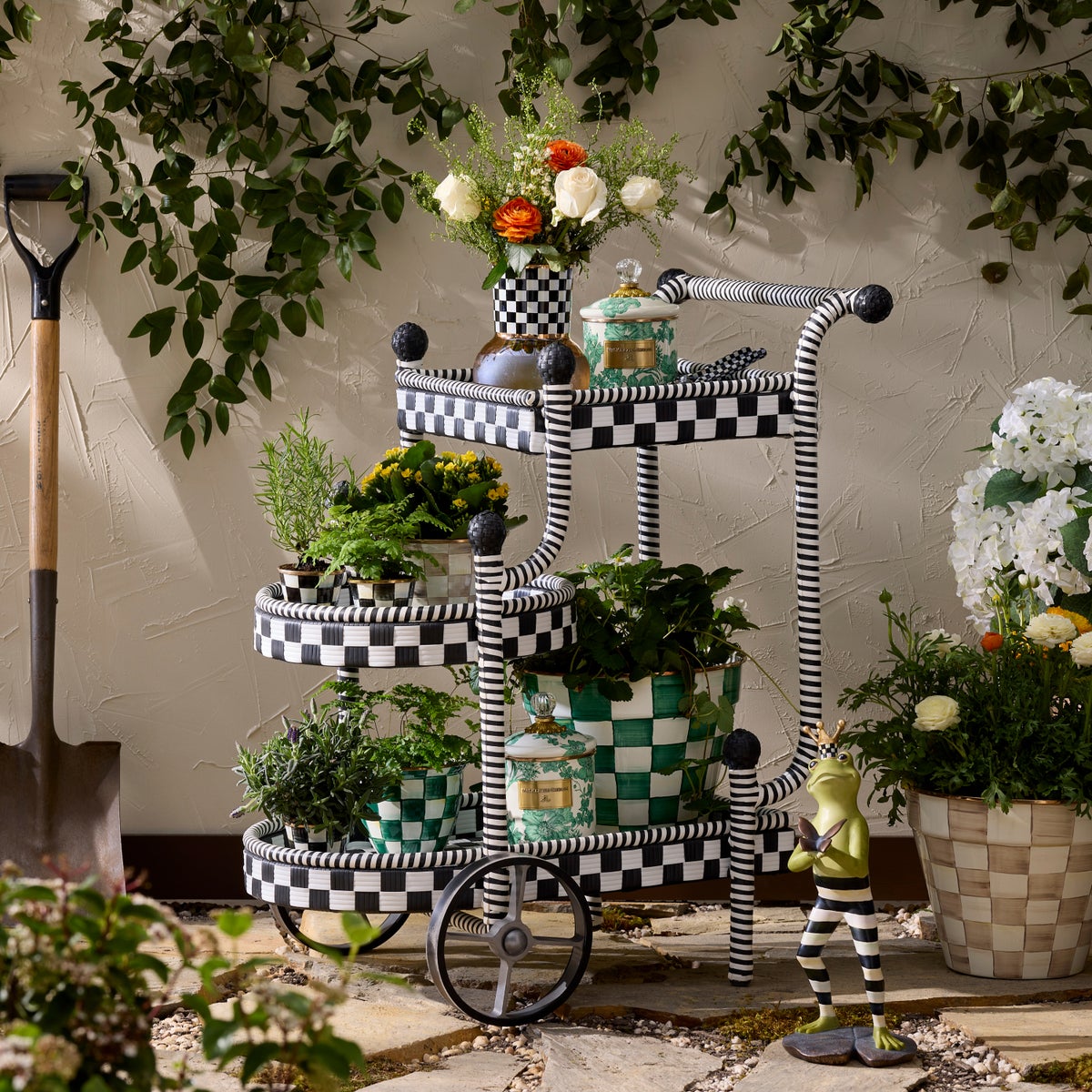 Gambit Check Outdoor Bar Cart - Image 5