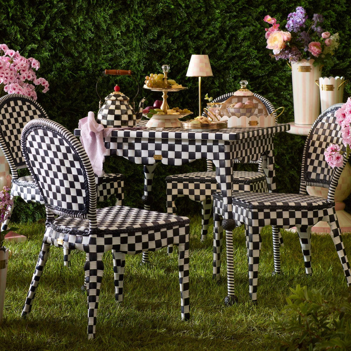 Gambit Check Outdoor Patio Dining Table - Image 2