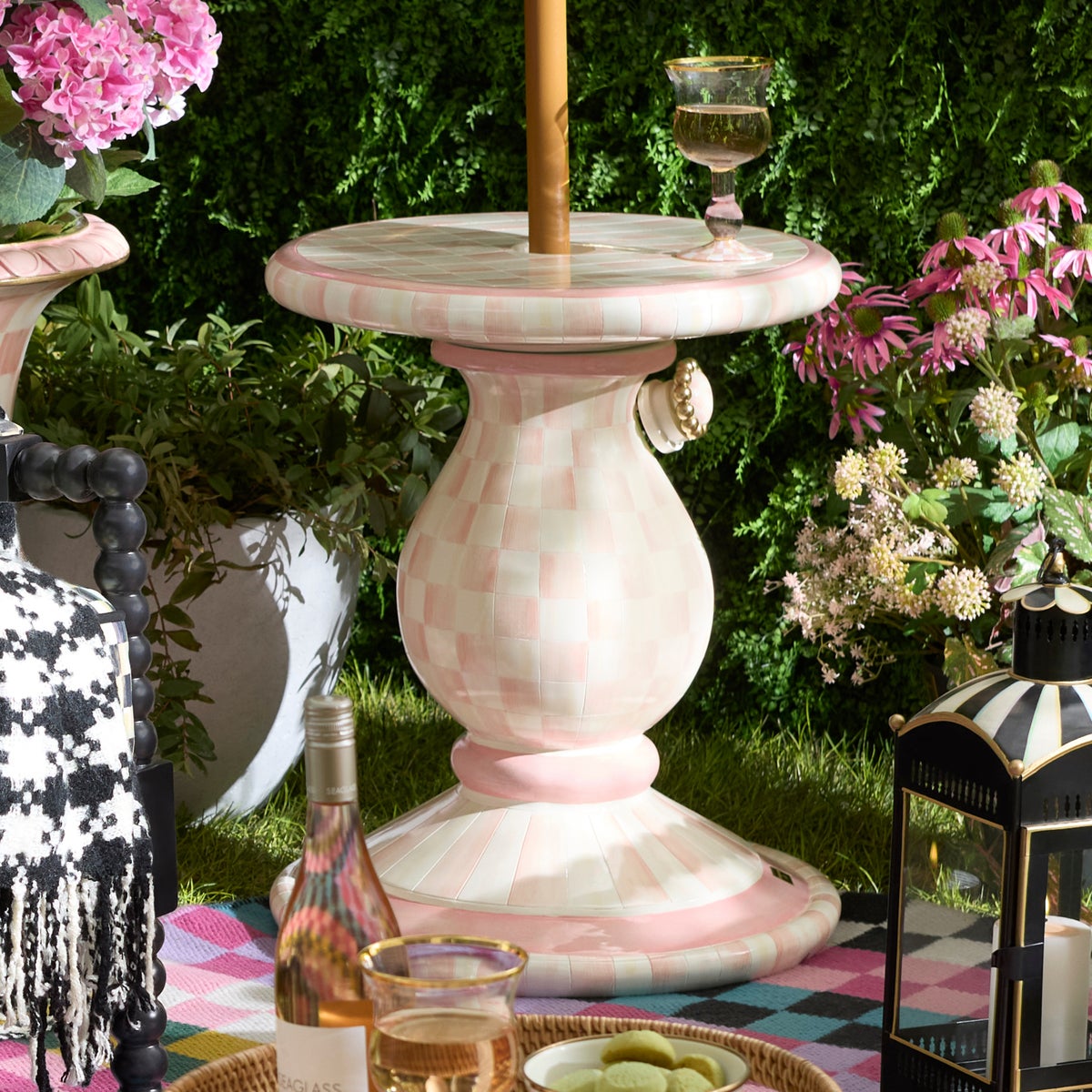 Outdoor Rosy Umbrella Stand Side Table - Image 2