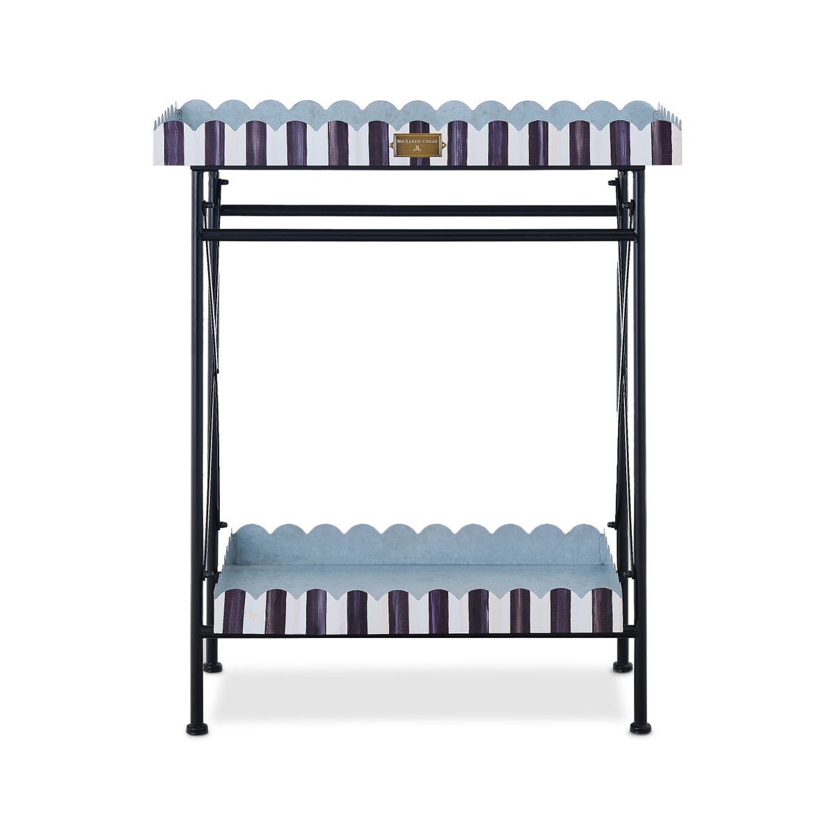 Courtly Stripe Galvanized Indoor/Outdoor Butler