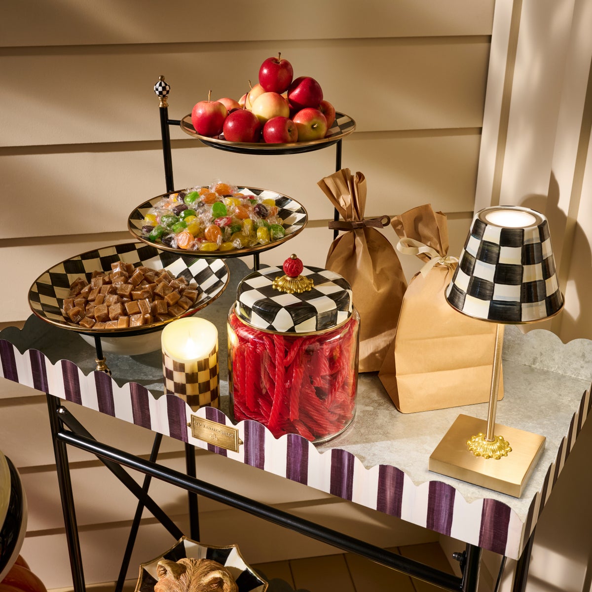 Courtly Stripe Galvanized Indoor/Outdoor Butler - Image 3
