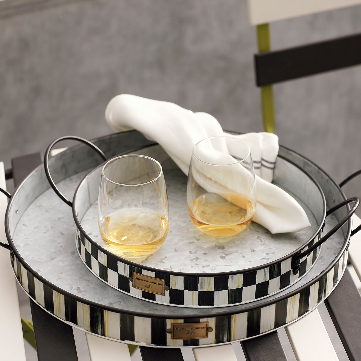 Spectator Galvanized Serving Trays, Set of 2 - Image 2