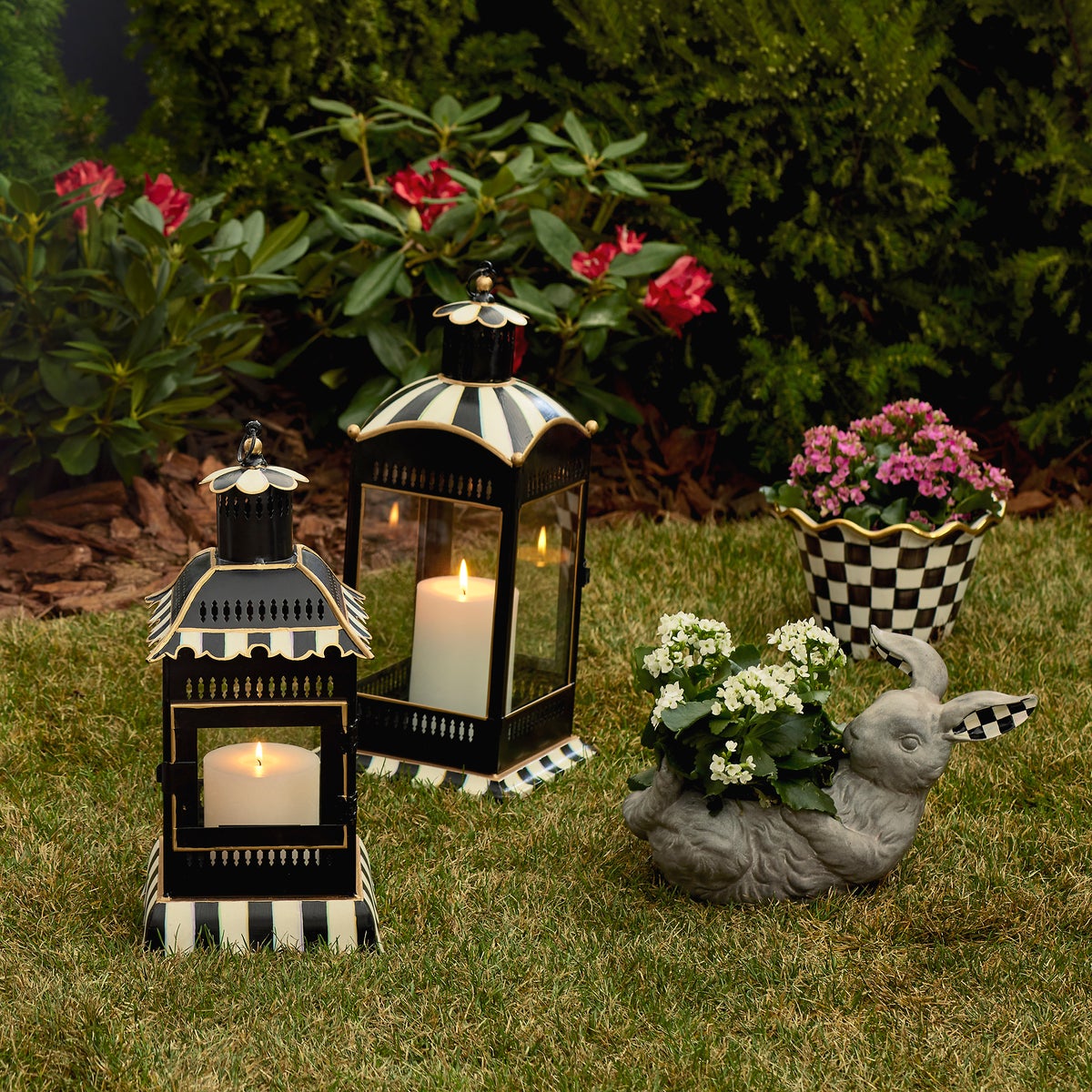 Courtly Stripe Large Candle Lantern - Image 5