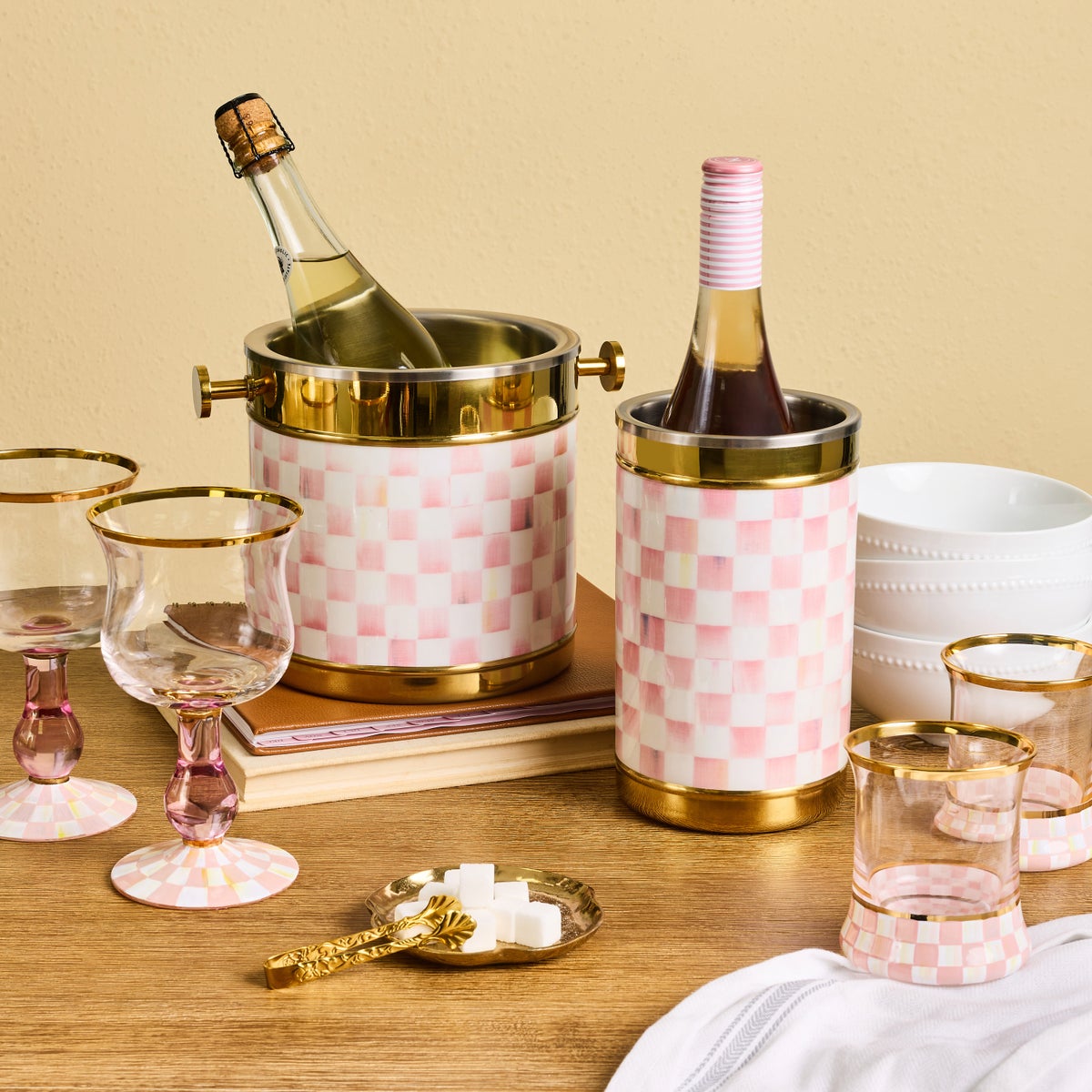 Rosy Check 3260 Gold Wine Cooler - Image 2