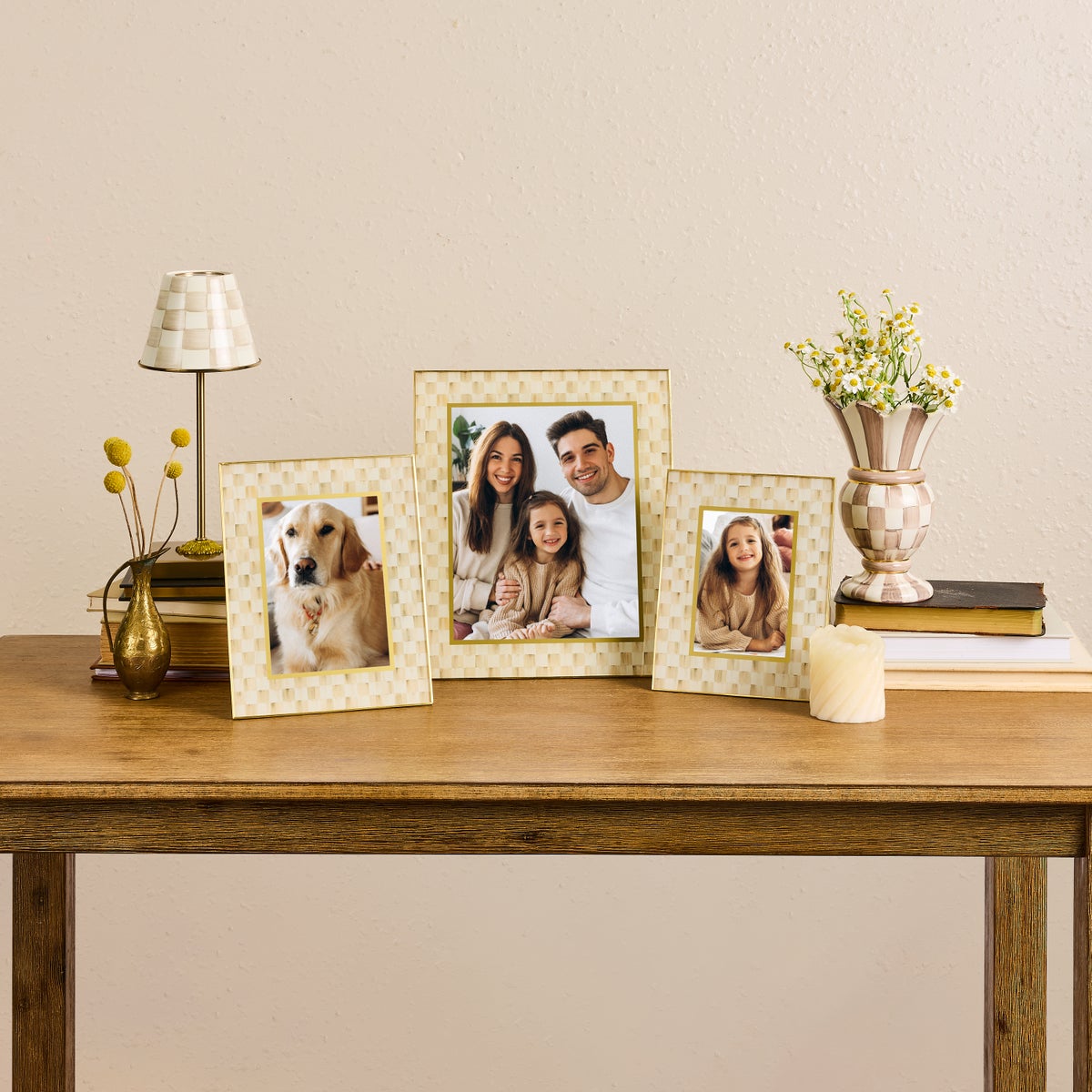 Mocha Check 8" x 10" Glass Frame - Image 2
