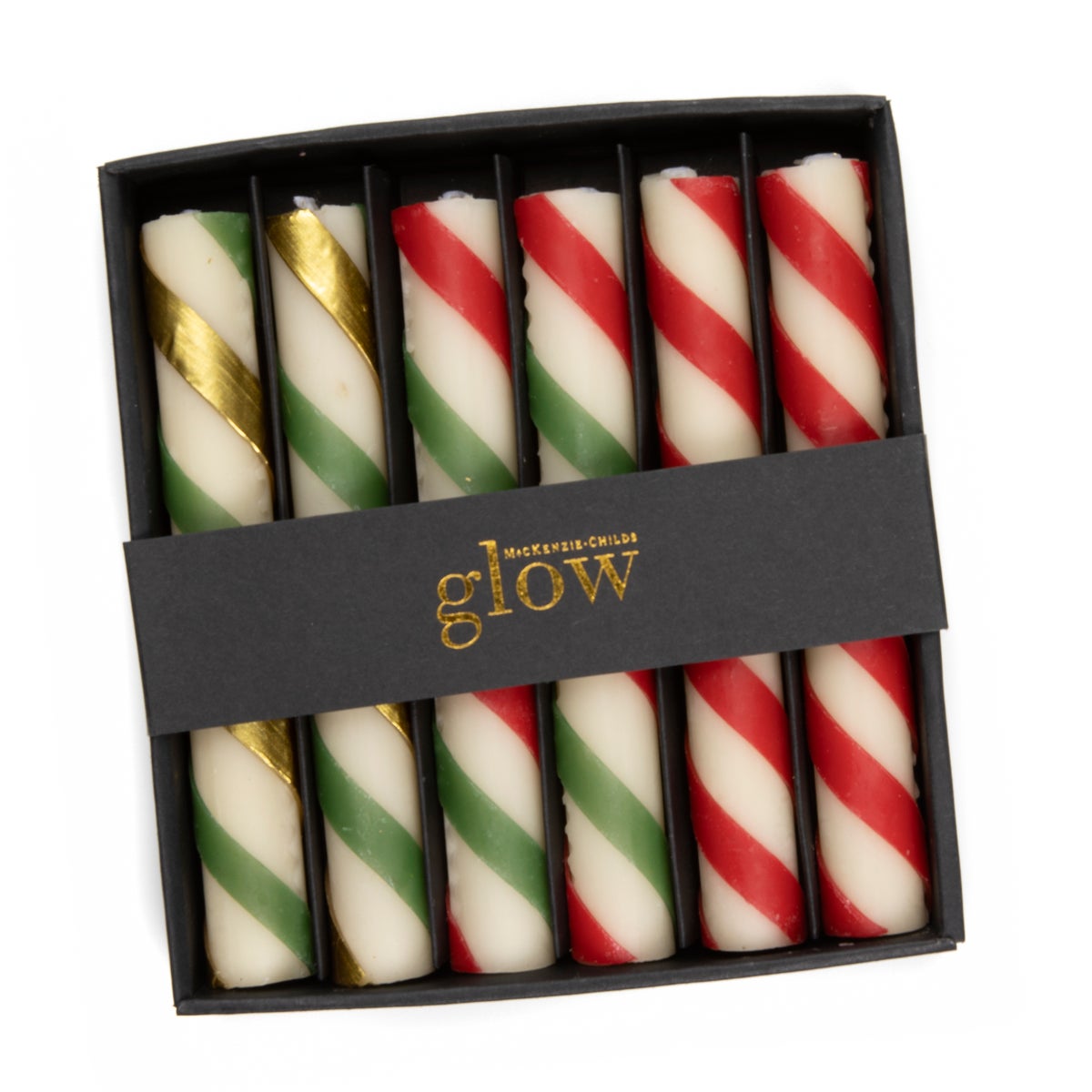Mini Candy Cane Dinner Candles, Set of 6 - Image 3