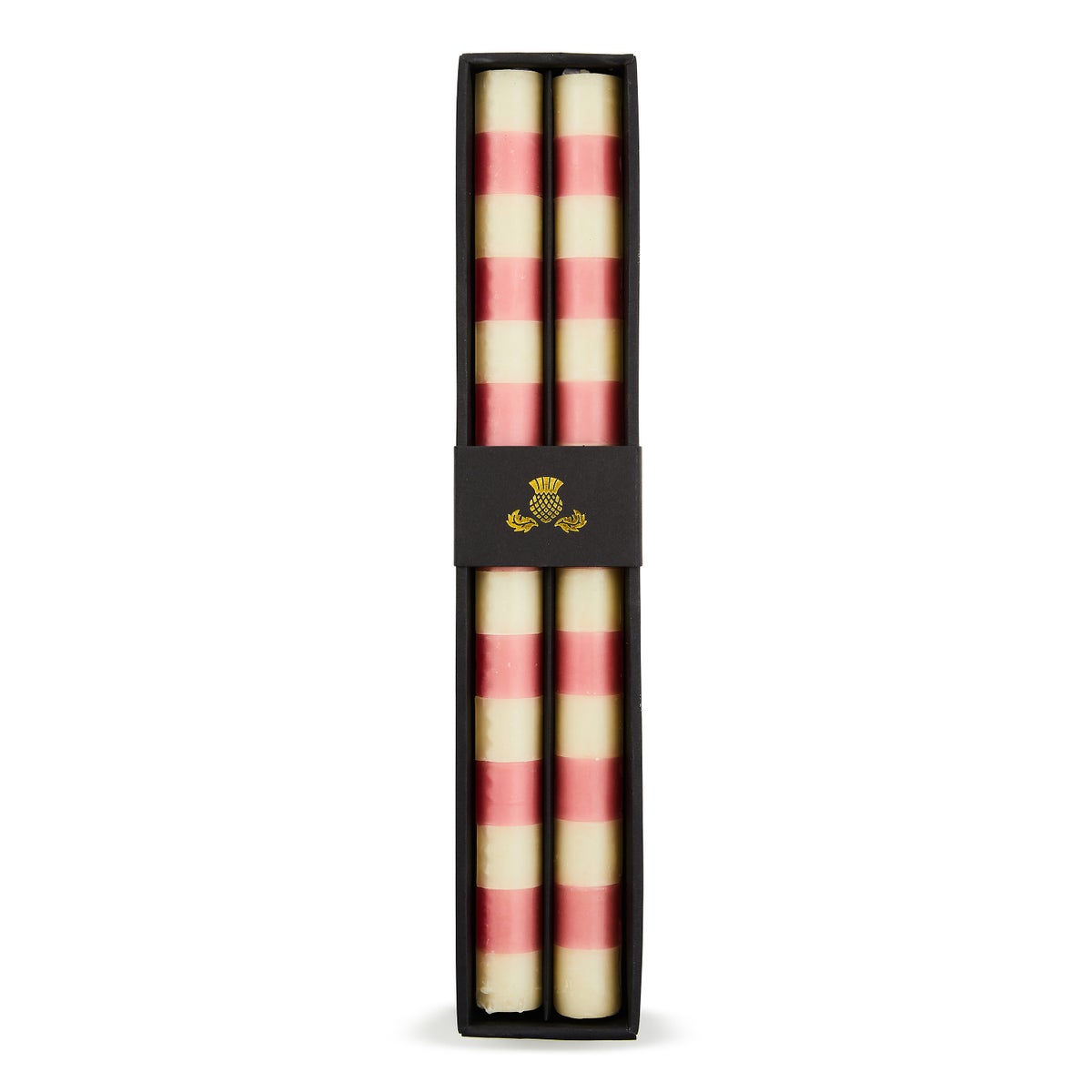 Bands Pink Dinner Candles, Set of 2 - Image 3