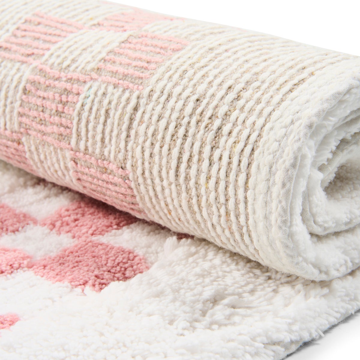 Rosy Check Hotel Bath Rug - Image 3