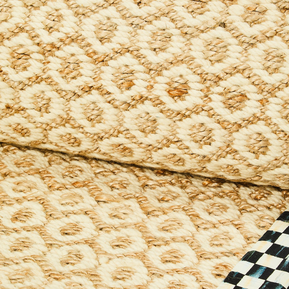 Courtly Check Natural Honeycomb 3' x 5' Jute Rug - Image 2