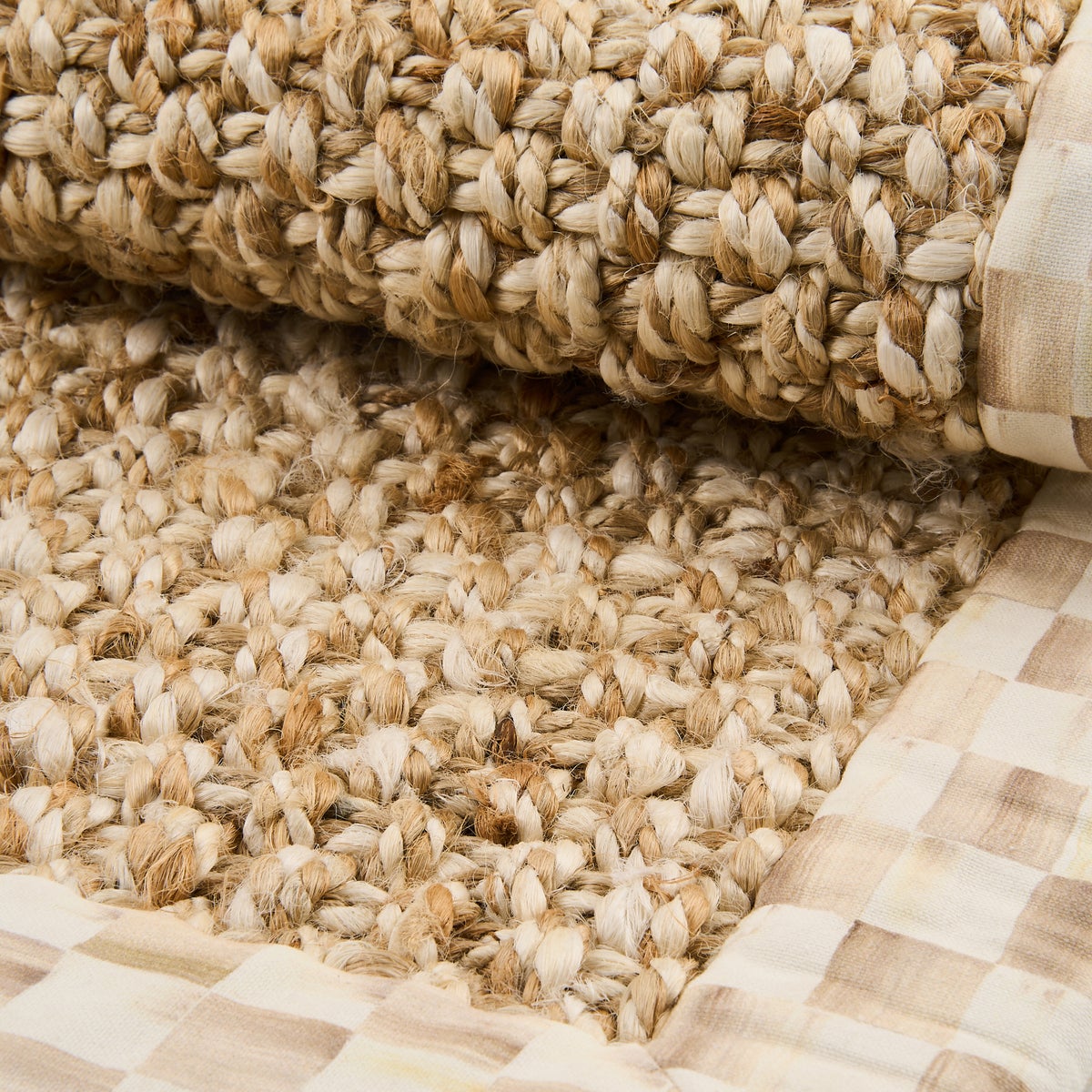 Mocha Check Chunky Jute 3' x 5' Jute Rug - Image 3