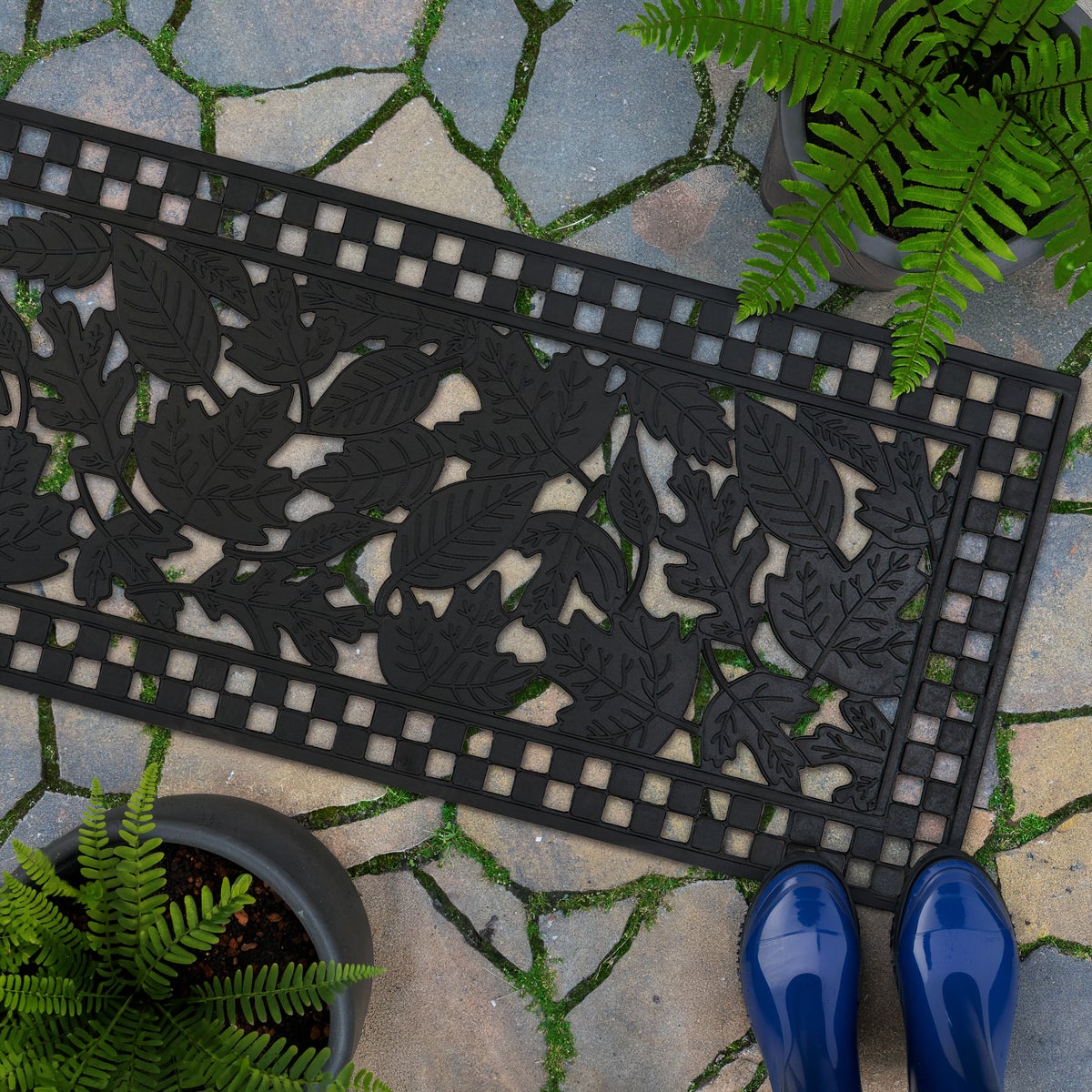 Autumn Leaves Rubber Double Door Entrance Mat - Image 2