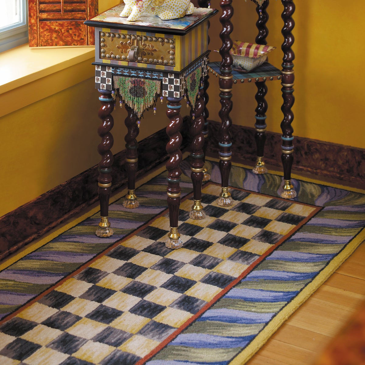 Courtly Check Purple & Green 2'6" x 8' Runner - Image 5