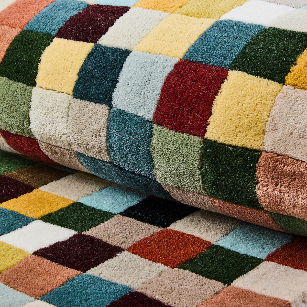 Multicolor Checkerboard 2'3" x 3'9" Rug - Image 2