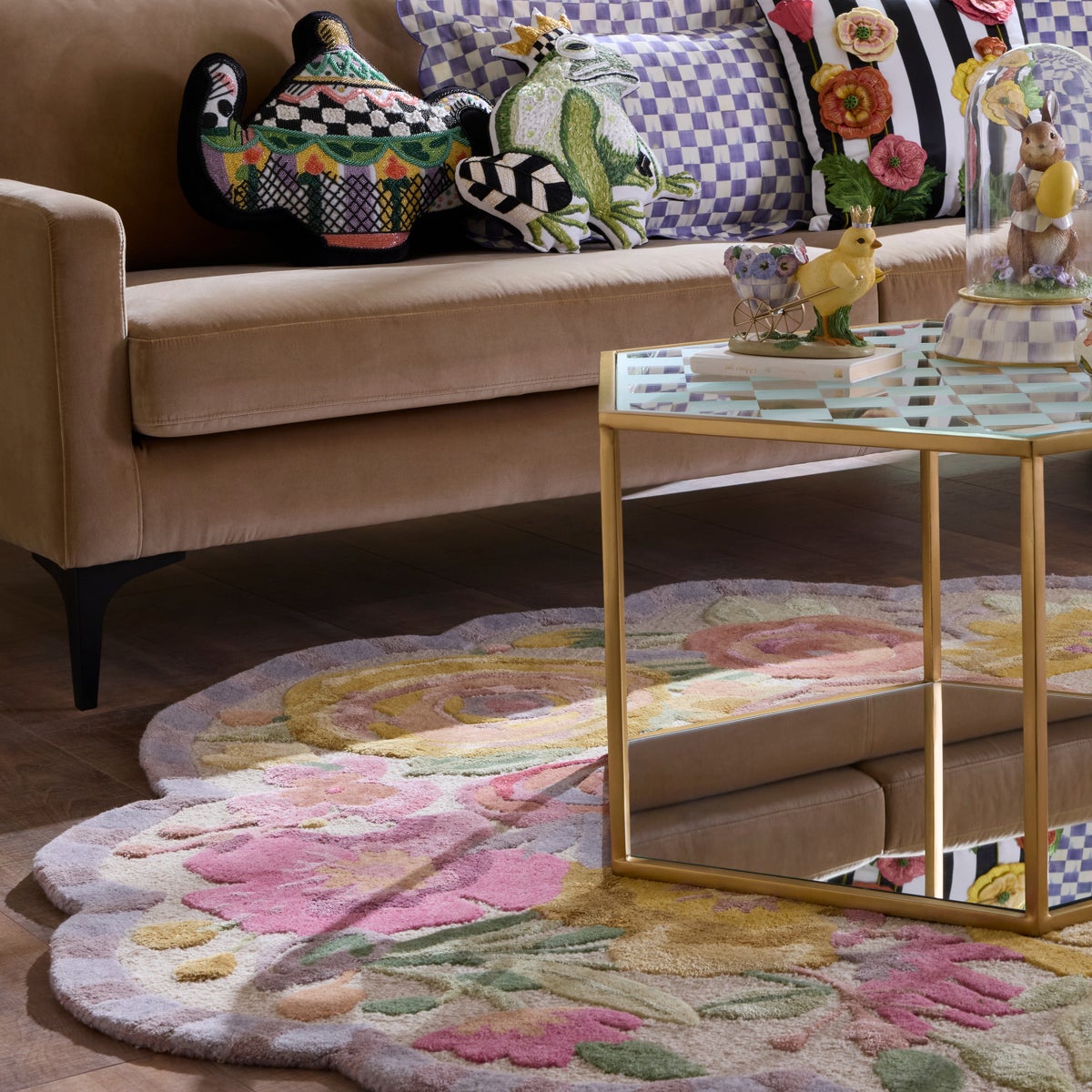 Sea Garden Floral 6' Round Rug - Image 2