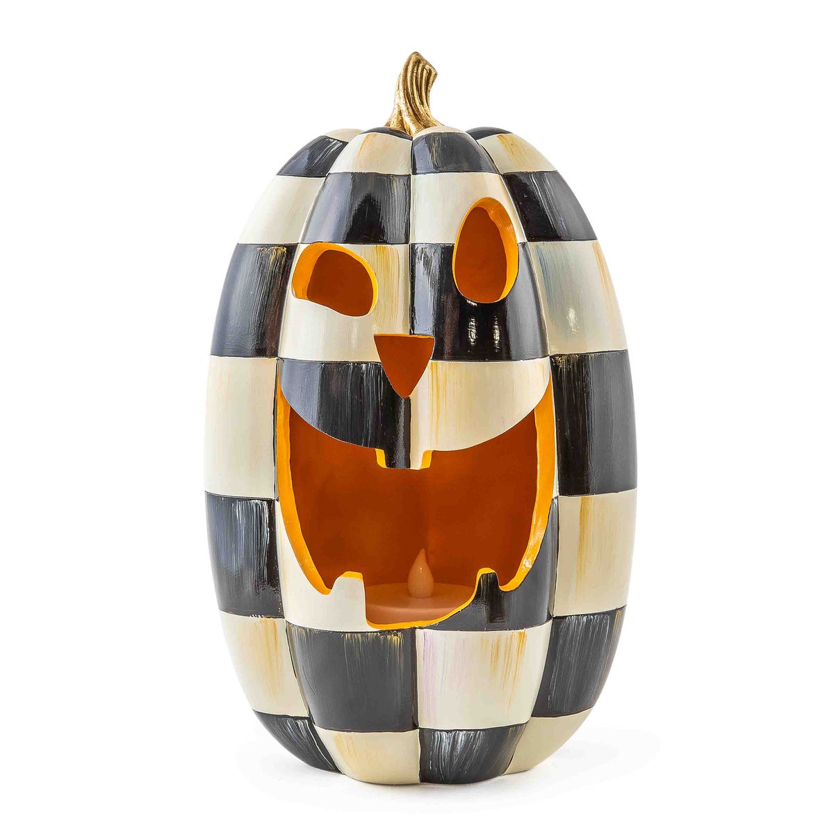 Courtly Check Tall Illuminated Jack O' Lantern - Image 3
