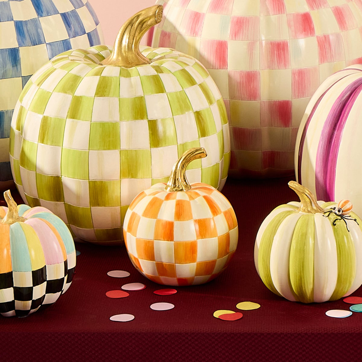 Orange Check Mini Pumpkin - Image 5