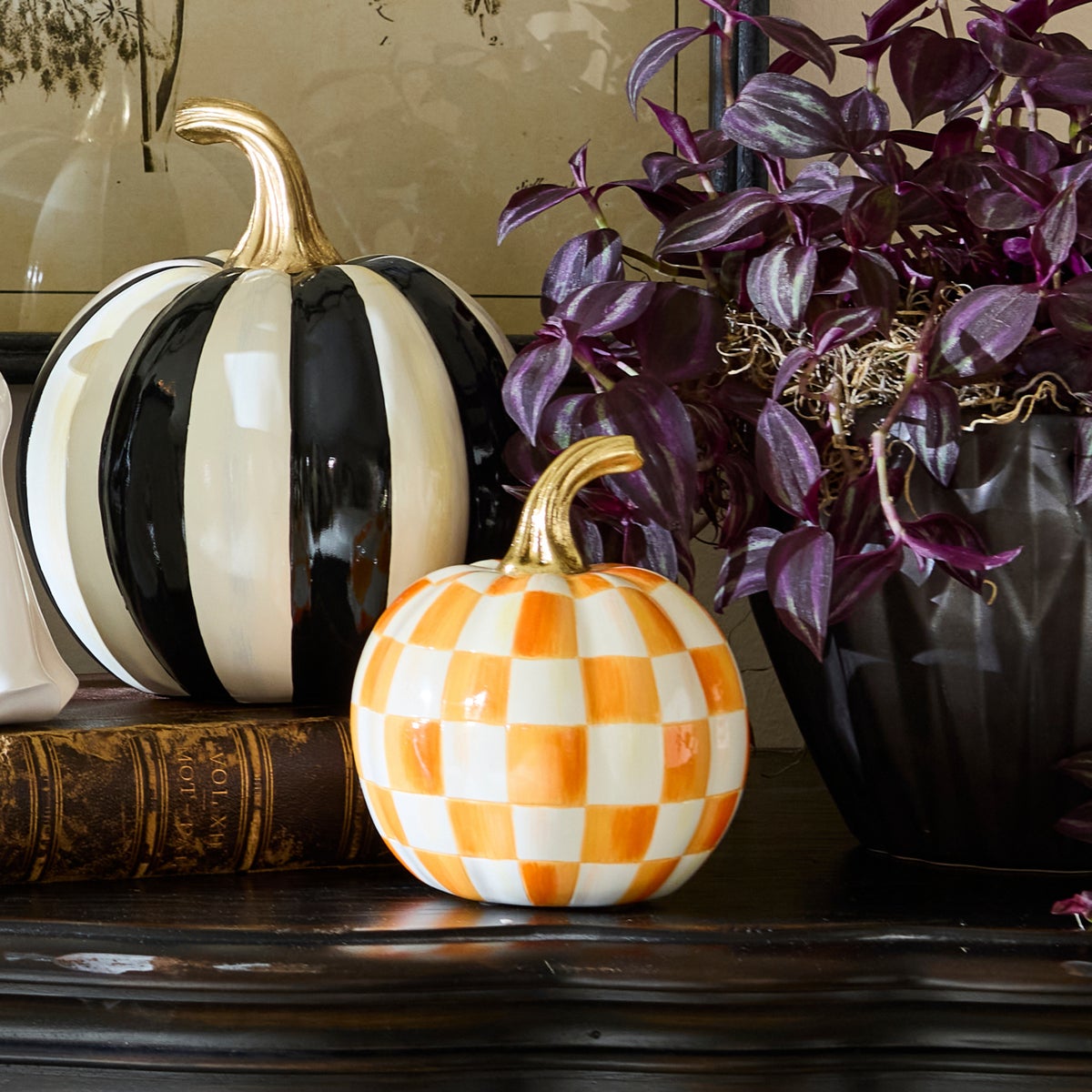 Orange Check Mini Pumpkin - Image 6
