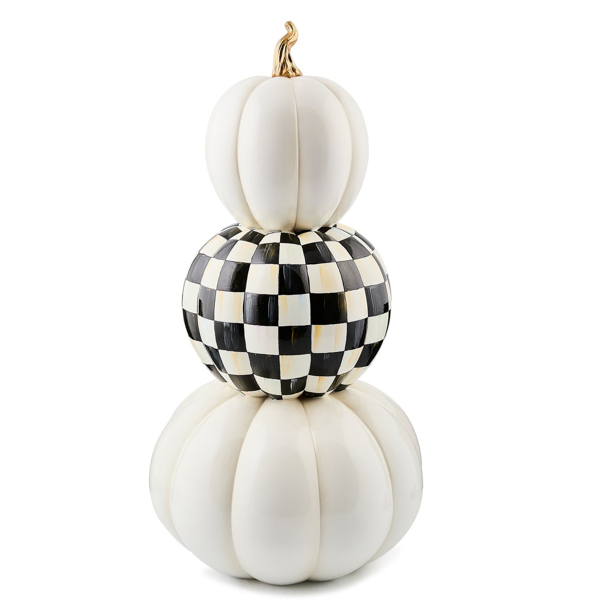 Courtly Check Stacked Illuminated Pumpkins - Image 2