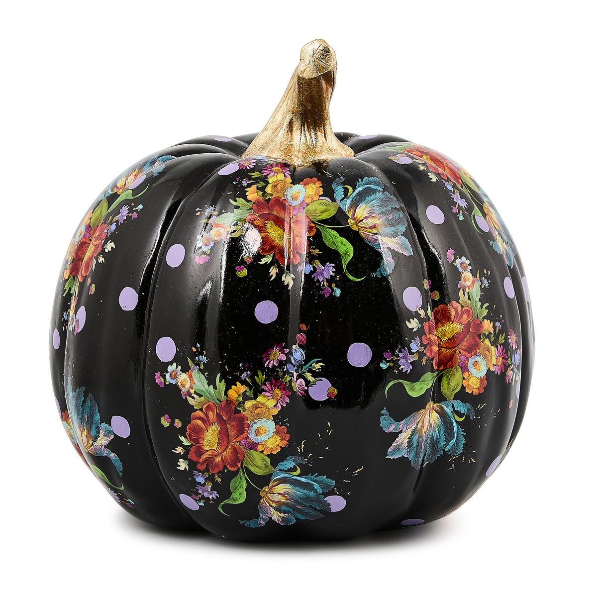 Black Flower Market Medium Pumpkin - Image 3
