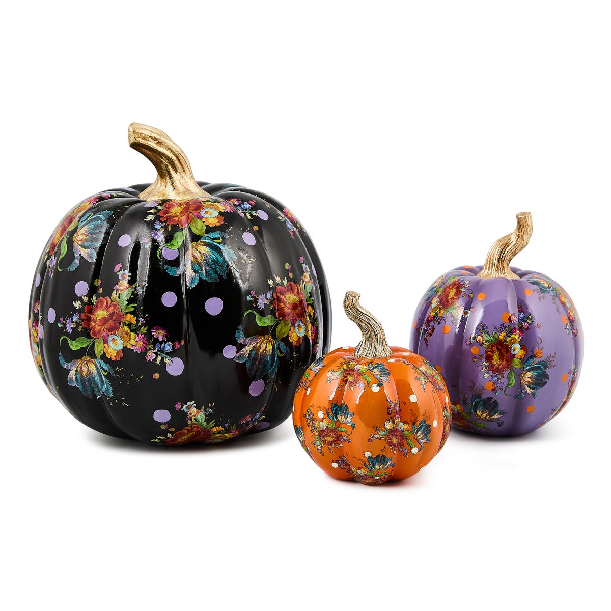 Black Flower Market Medium Pumpkin - Image 4